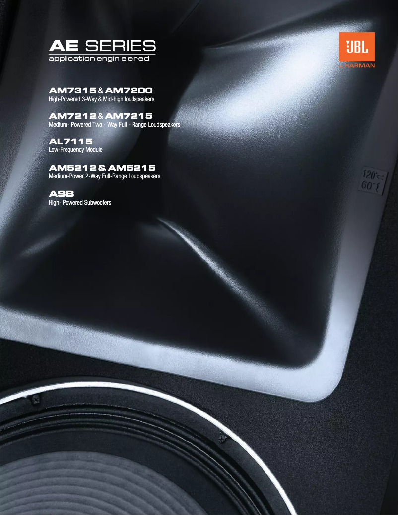 Page n°1 - Manuel utilisateur JBL AM7215