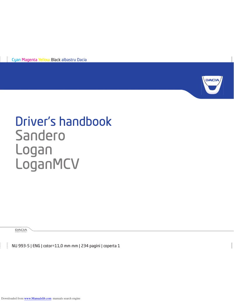 Image de la première page du manuel de l'appareil Logan (2022)