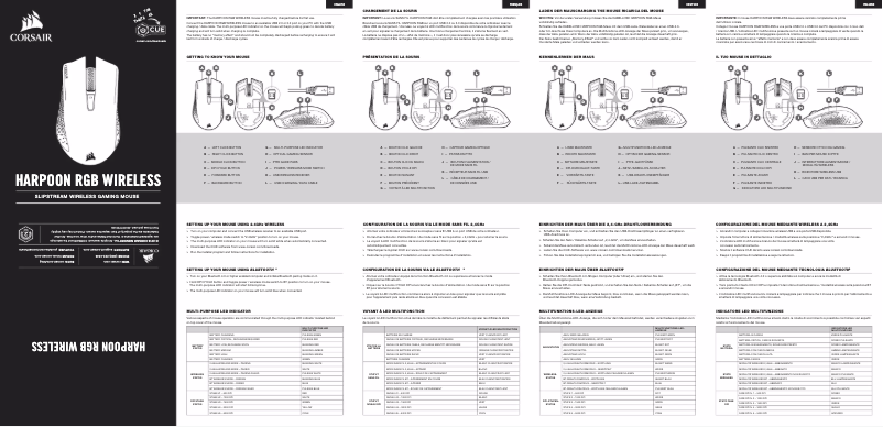Page n°1 - Manuel utilisateur Corsair Harpoon RGB Wireless