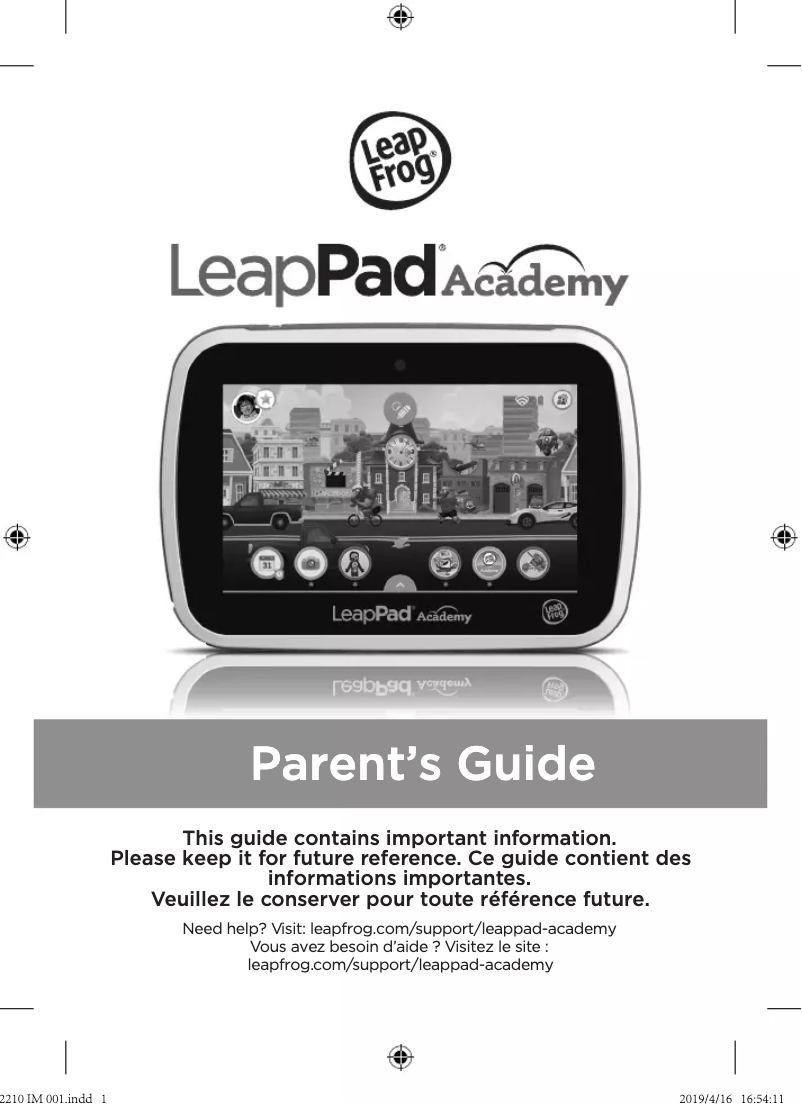 Page 1 de la notice Manuel utilisateur Leap Frog LeapPad Academy