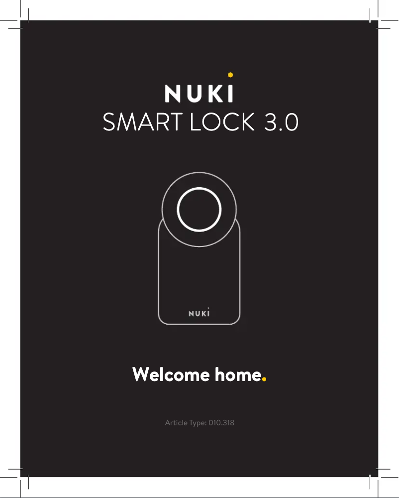 Page 1 de la notice Manuel utilisateur Nuki Smart Lock 3.0