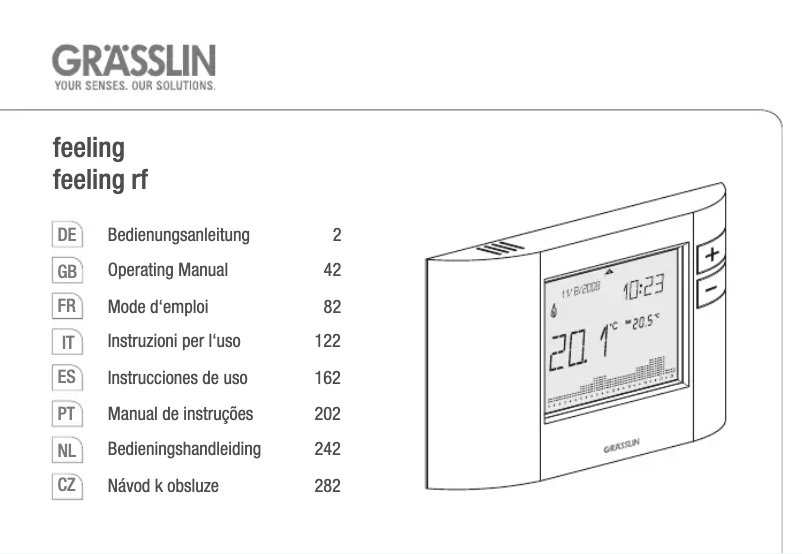 Page n°1 - Manuel utilisateur Grässlin Feeling RF