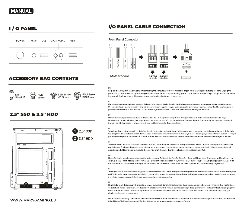 Page n°1 - Manuel utilisateur Mars Gaming MC-S2