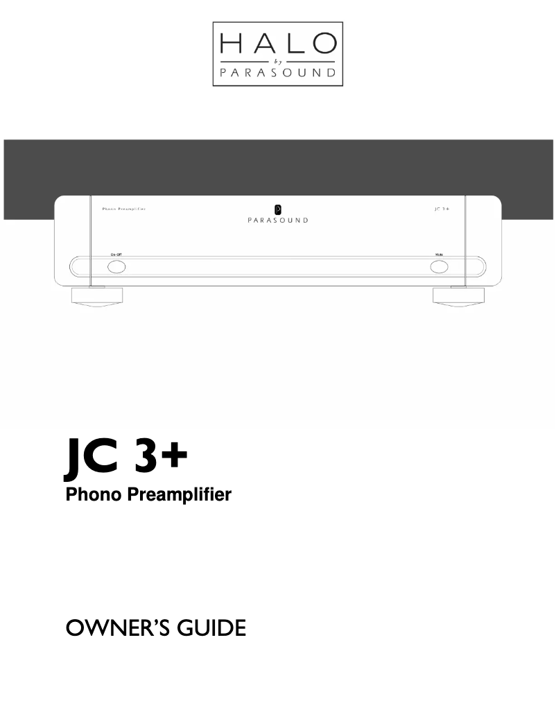 Image de la première page du manuel de l'appareil Halo JC 3+