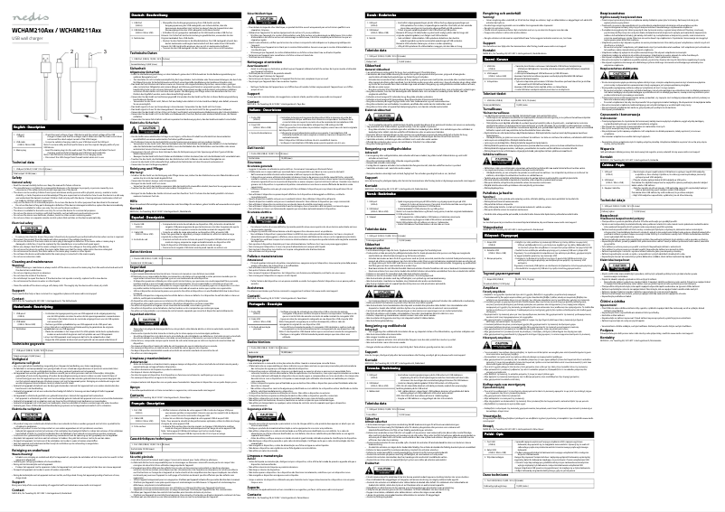 Page 1 de la notice Manuel utilisateur Nedis WCHAM211AWT