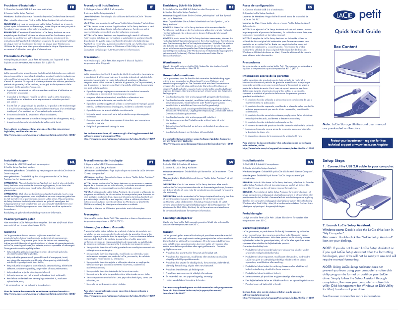 Image de la première page du manuel de l'appareil Petit Hard Disk