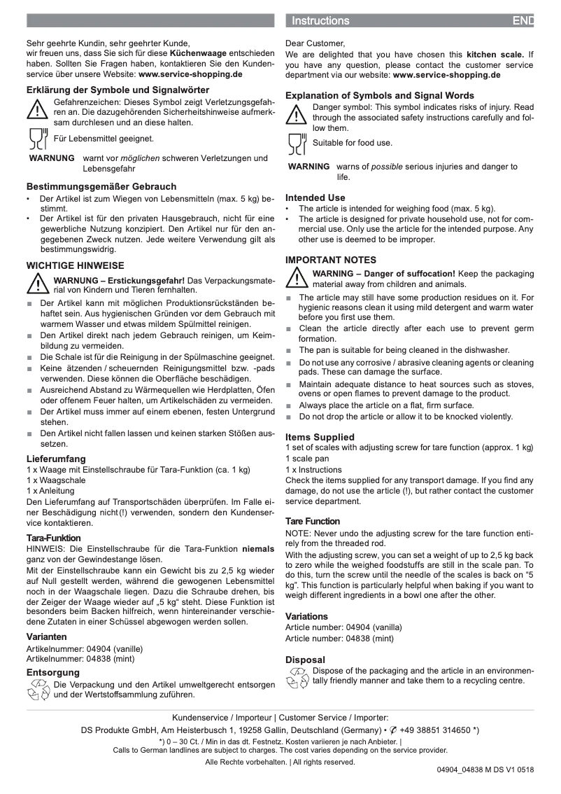 Page 1 de la notice Manuel utilisateur Gourmetmaxx 04904