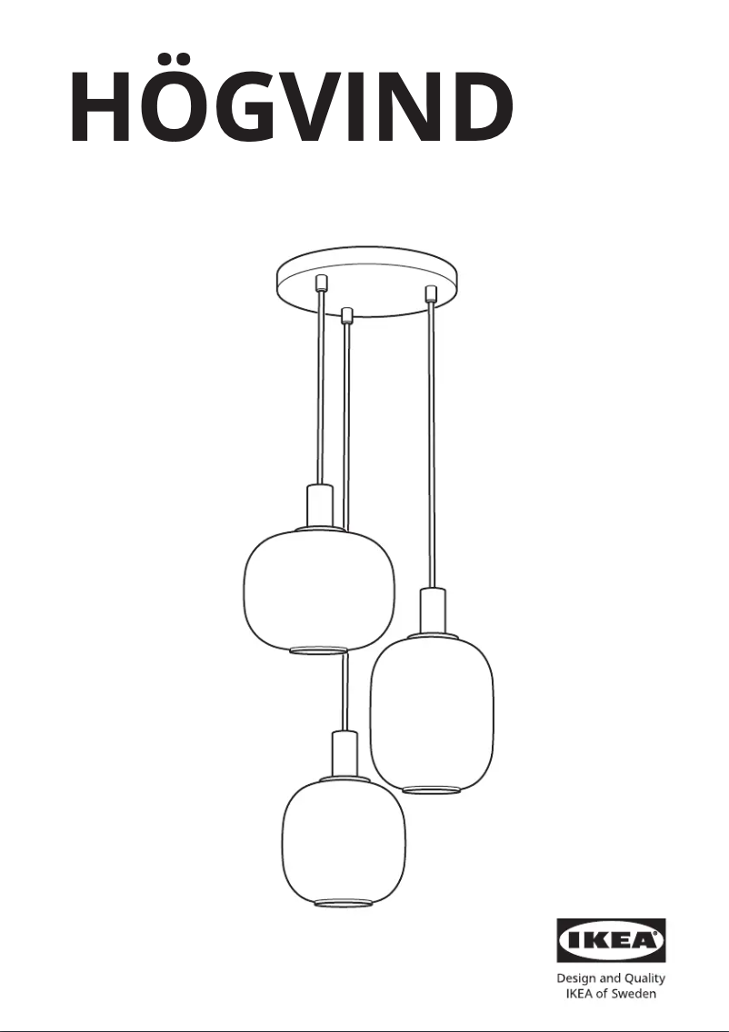 Page 1 de la notice Manuel utilisateur Ikea HÖGVIND 005.375.72