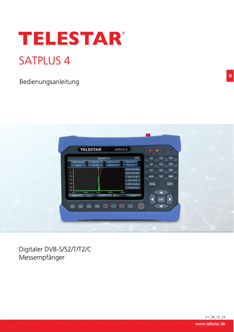 Image de la première page du manuel de l'appareil SATPLUS 4