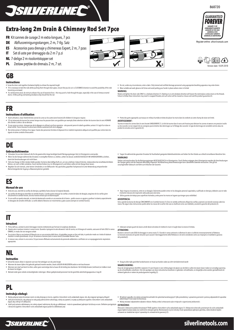 Page n°1 - Manuel utilisateur Silverline 868720