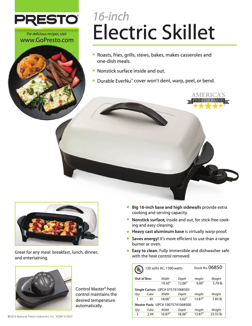 Page n°1 - Fiche technique Presto 06850