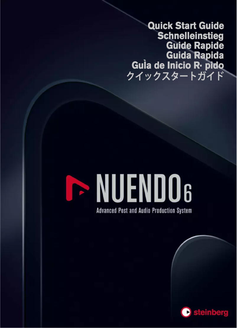 Image de la première page du manuel de l'appareil Nuendo 6