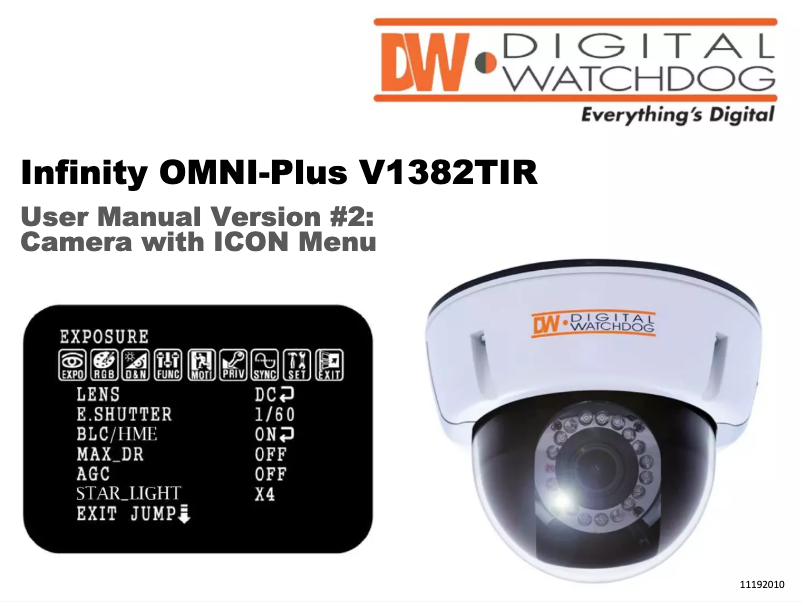 Image de la première page du manuel de l'appareil Infinity Omni-Plus DWC-V1382TIR