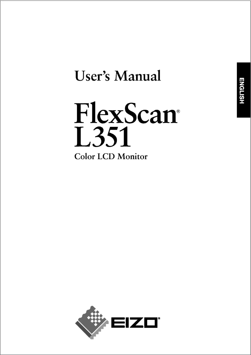 Image de la première page du manuel de l'appareil FlexScan L351