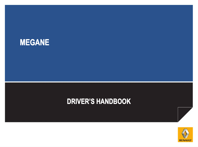 Image de la première page du manuel de l'appareil Megane (2012)