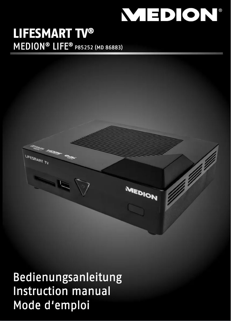 Image de la première page du manuel de l'appareil LIFE P85252 (MD 86883)