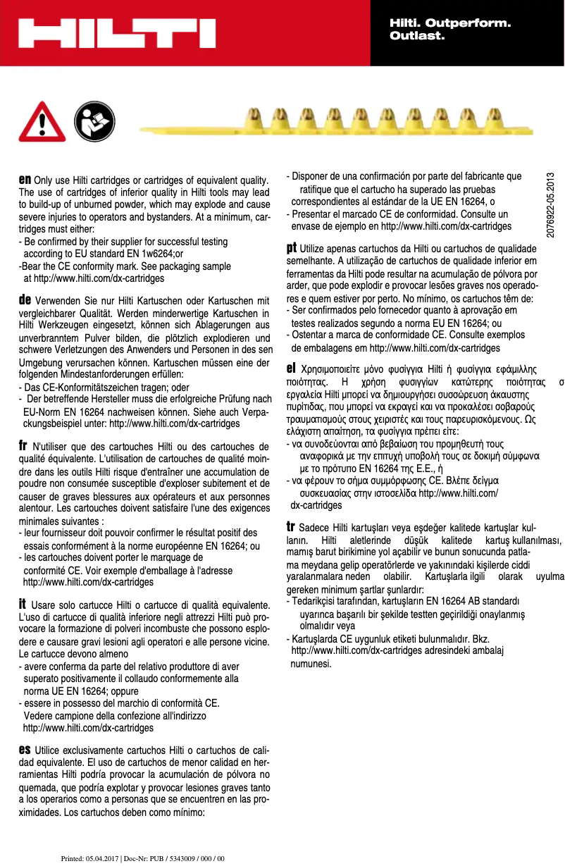 Página 1 del manual Instrucciones / montaje Hilti DX 5-IE