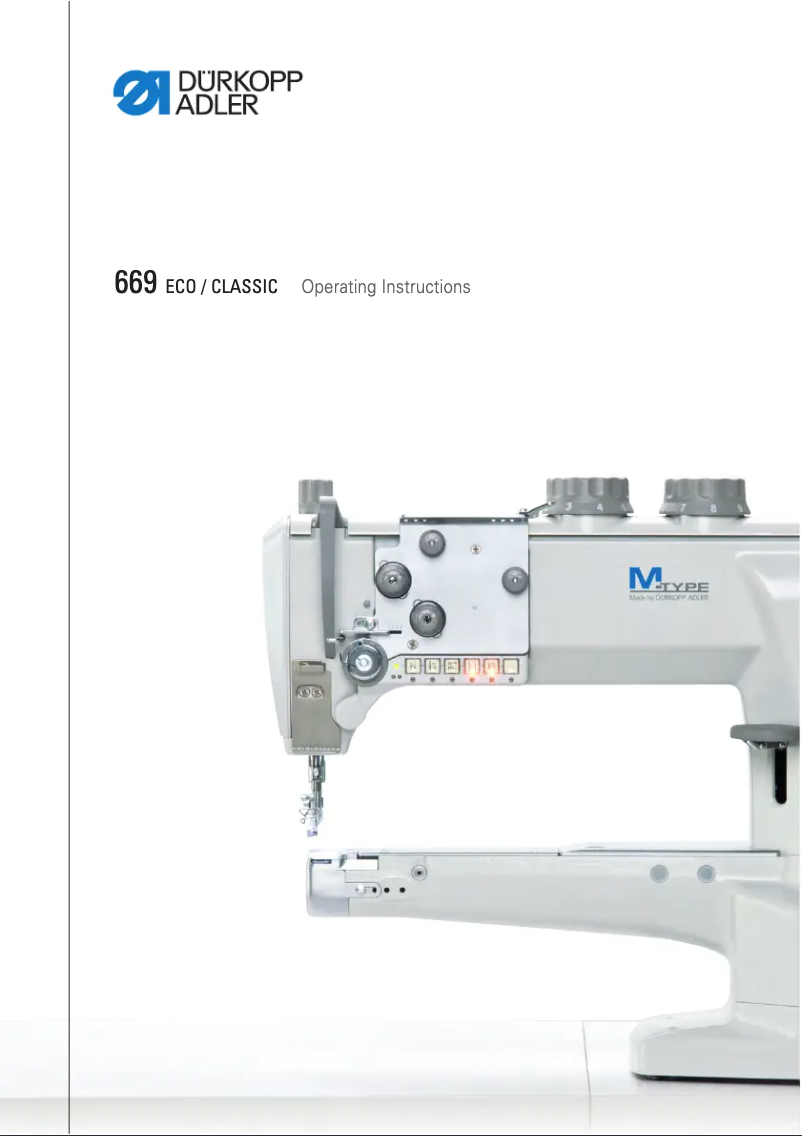 Page 1 de la notice Manuel utilisateur Dürkopp Adler 669