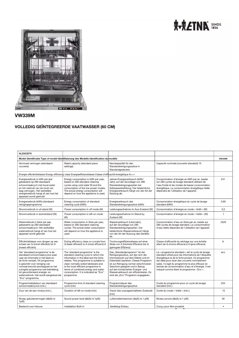 Image de la première page du manuel de l'appareil VW339M