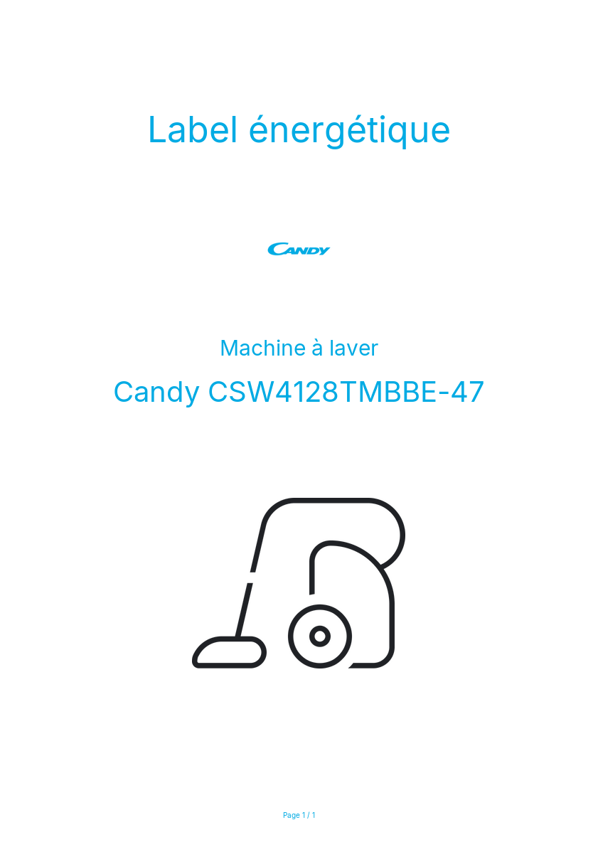 Image de la première page du manuel de l'appareil CSW4128TMBBE-47