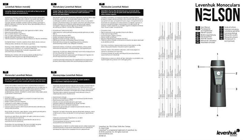Page n°1 - Manuel utilisateur Levenhuk Nelson 7x35