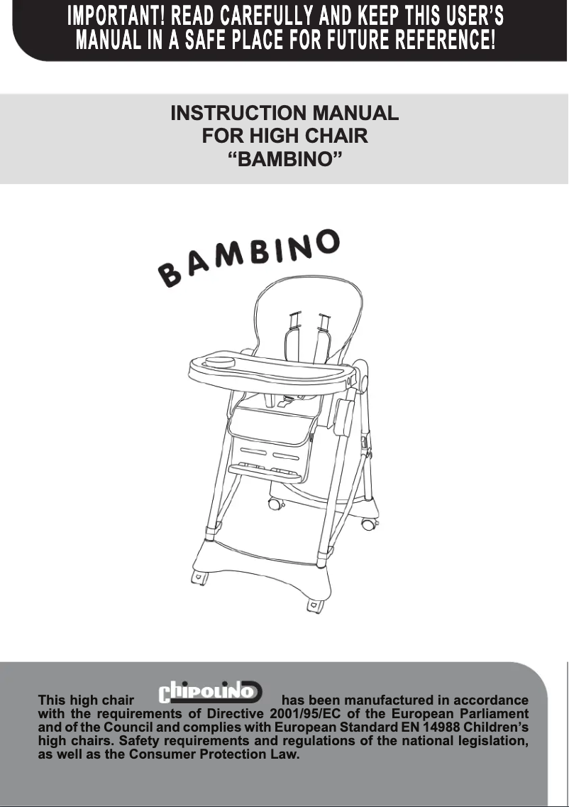 Page 1 de la notice Manuel utilisateur Chipolino Bambino