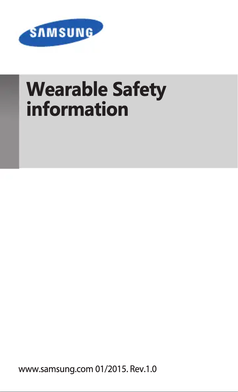 Page 1 de la notice Instructions de sécurité Samsung Gear S