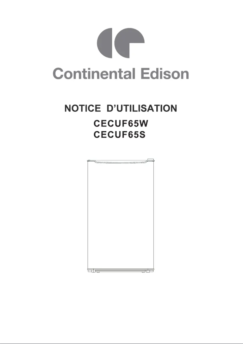Page n°1 - Manuel utilisateur Continental Edison CECUF65W