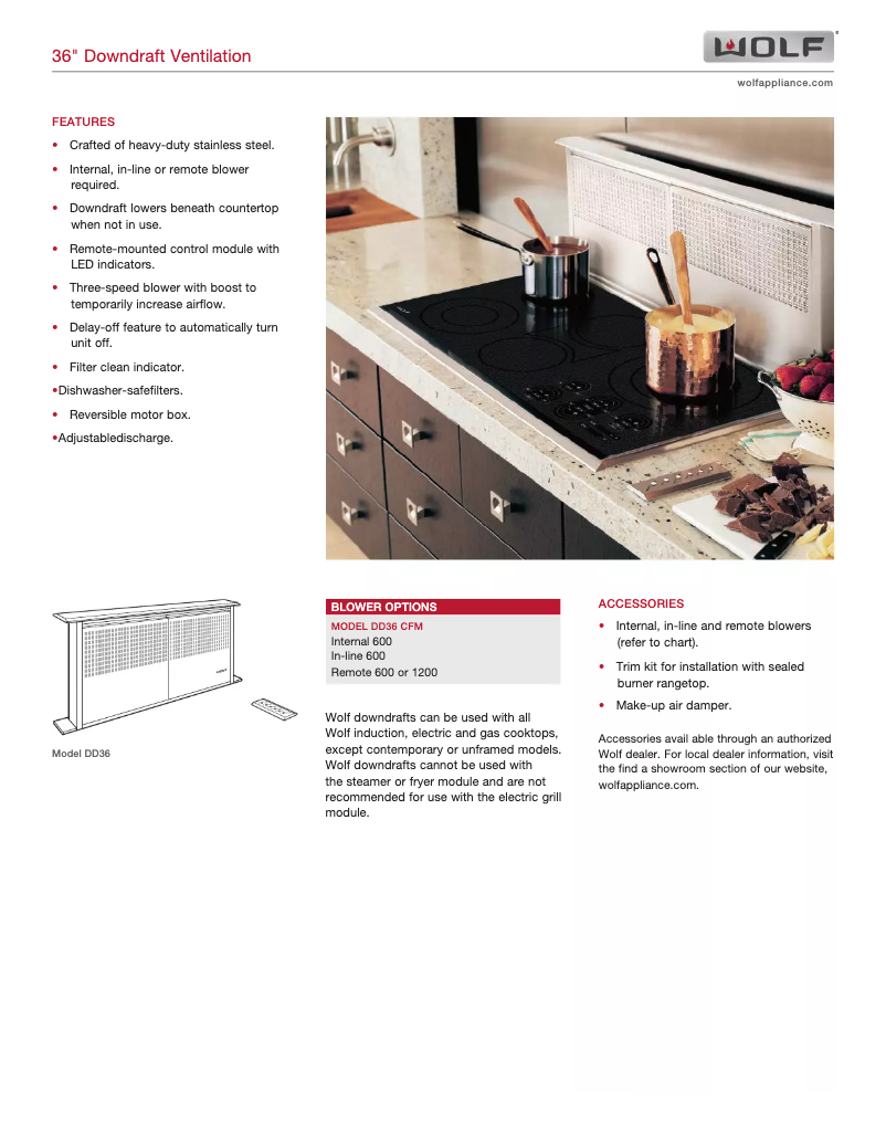 Page 1 de la notice Manuel utilisateur Wolf DD36