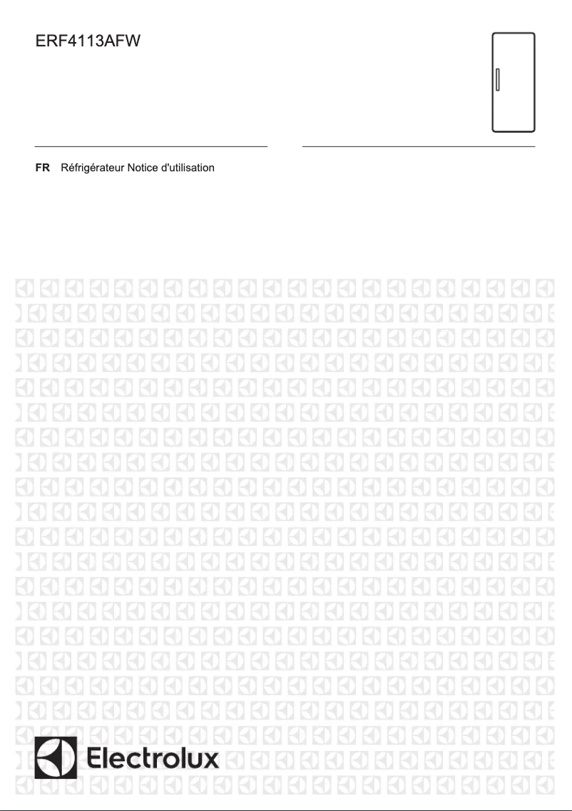 Image de la première page du manuel de l'appareil ERF4113AFW