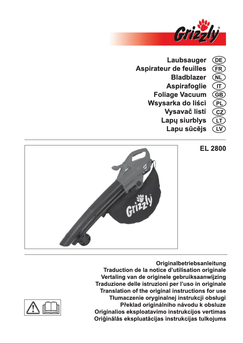 Page n°1 - Manuel utilisateur Grizzly EL 2800