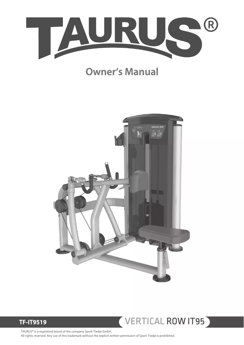 Page n°1 - Manuel utilisateur Taurus Mid Row IT95
