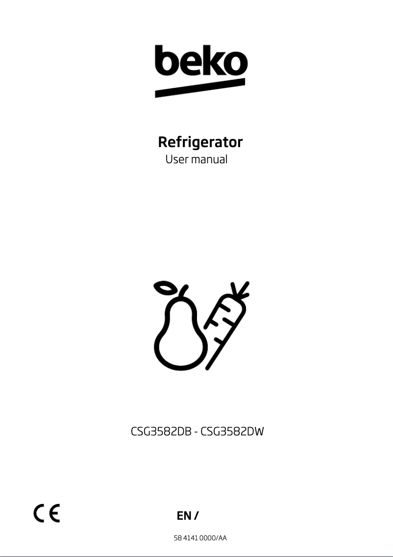 Image de la première page du manuel de l'appareil CSG3582DW