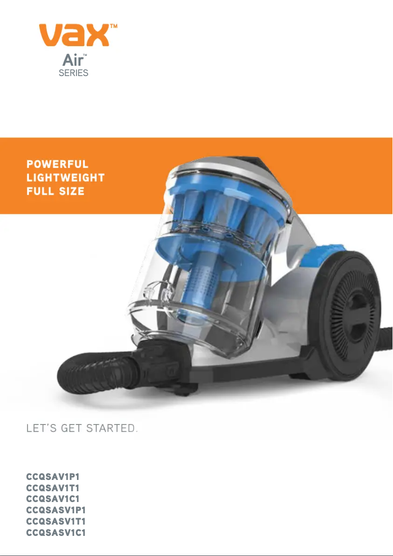 Image de la première page du manuel de l'appareil Air QSASV1P1