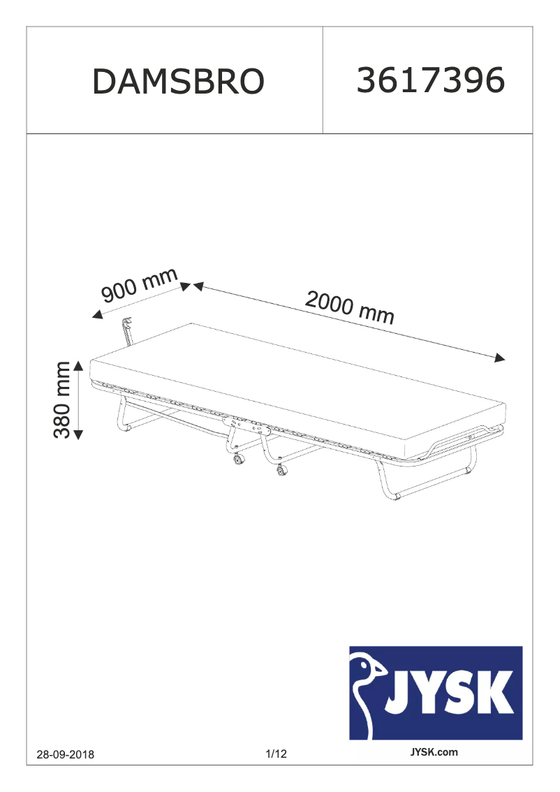 Page n°1 - Manuel utilisateur JYSK Damsbro