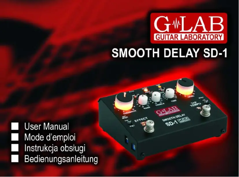 Page n°1 - Manuel utilisateur G-LAB SD-1 Smooth Delay