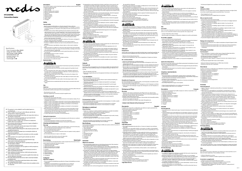 Image de la première page du manuel de l'appareil HTCO40FBK