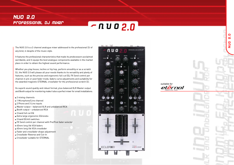 Page 1 de la notice Brochure Ecler NUO 2.0