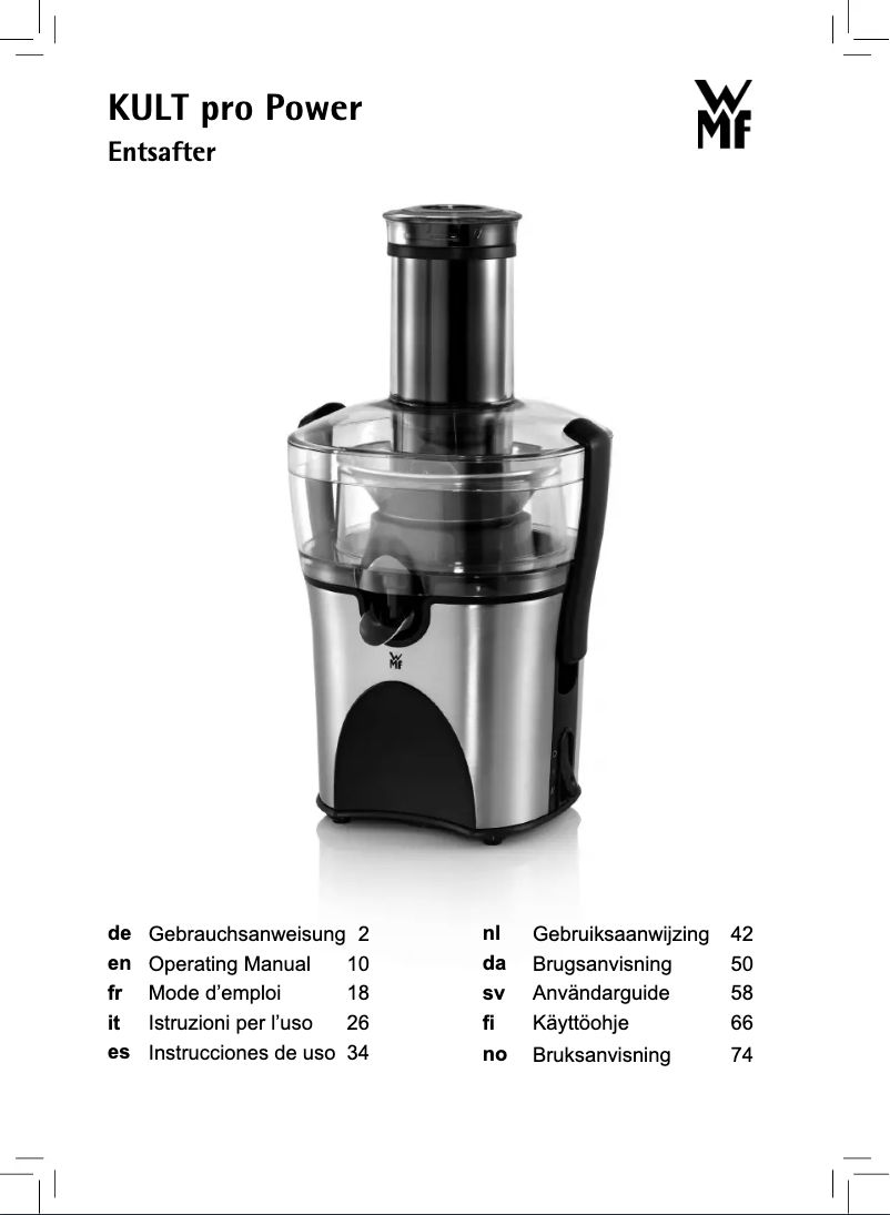 Image de la première page du manuel de l'appareil Kult Pro Power