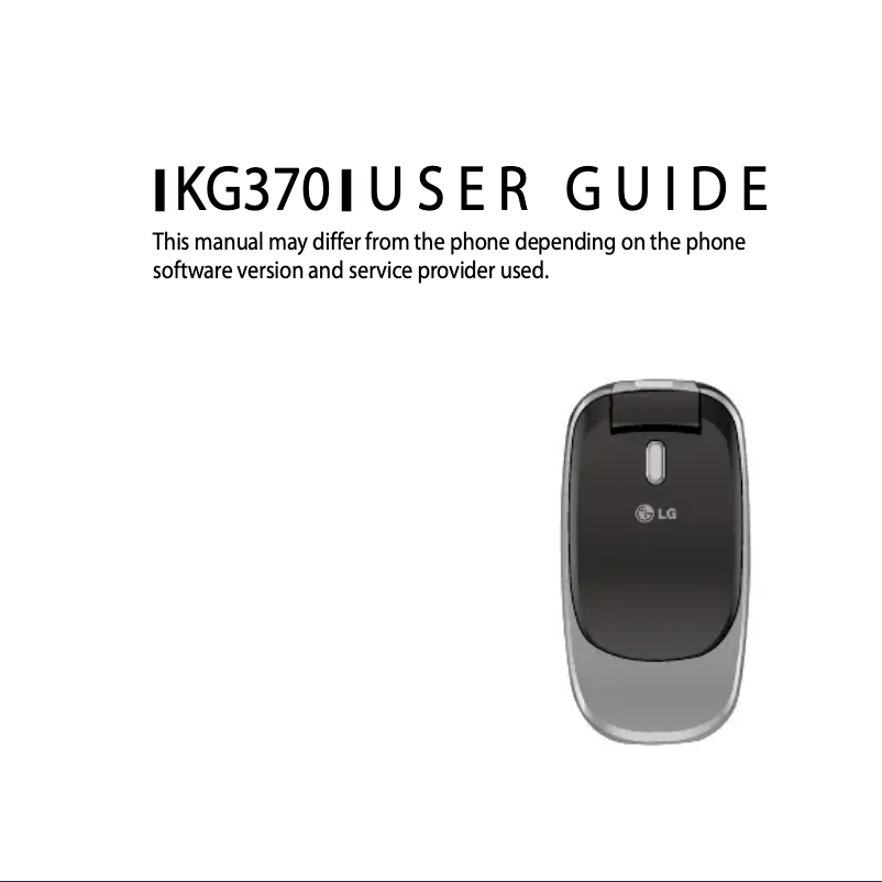 Página 1 del manual Manual de usuario LG KG370