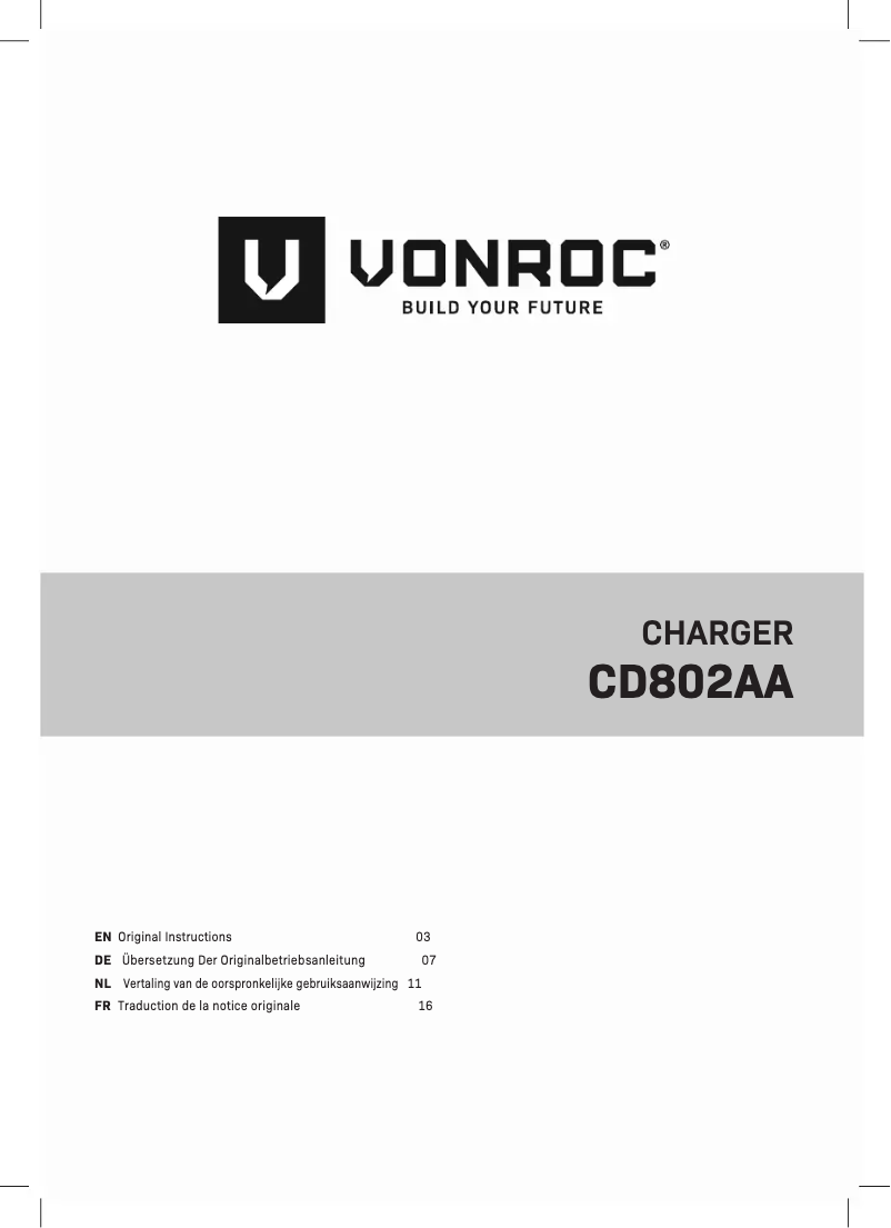 Página 1 del manual Manual de usuario Vonroc CD803AA