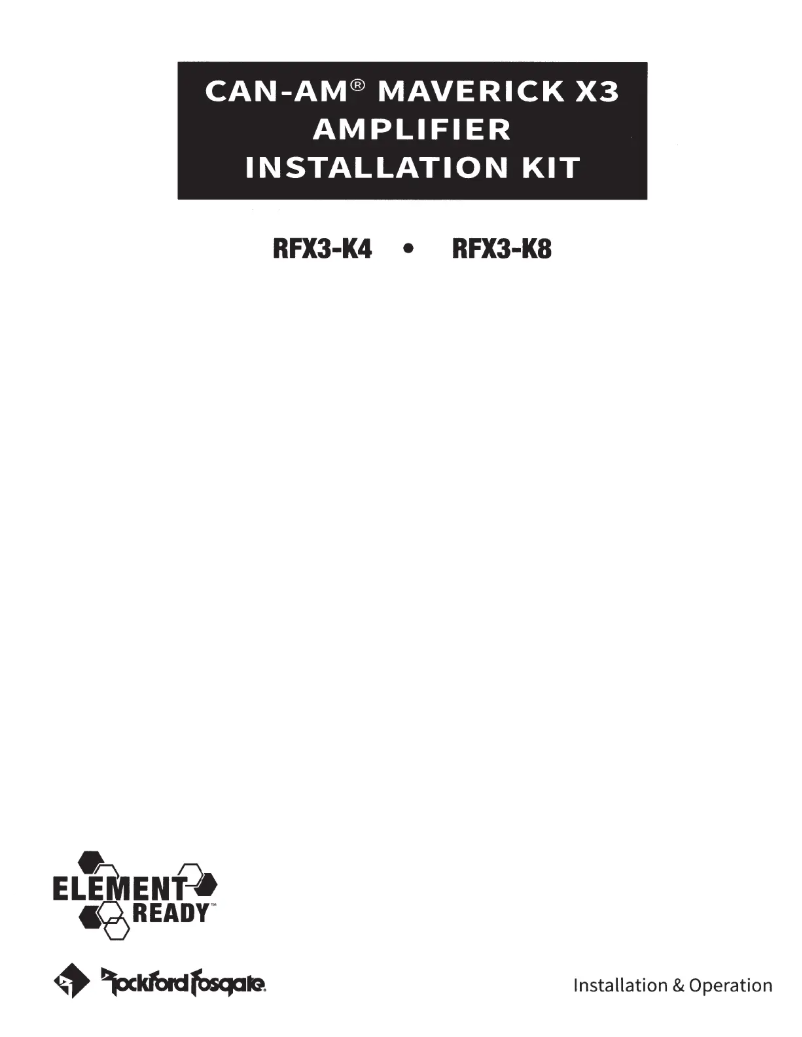 Page 1 de la notice Manuel utilisateur Rockford Fosgate RFX3-K8