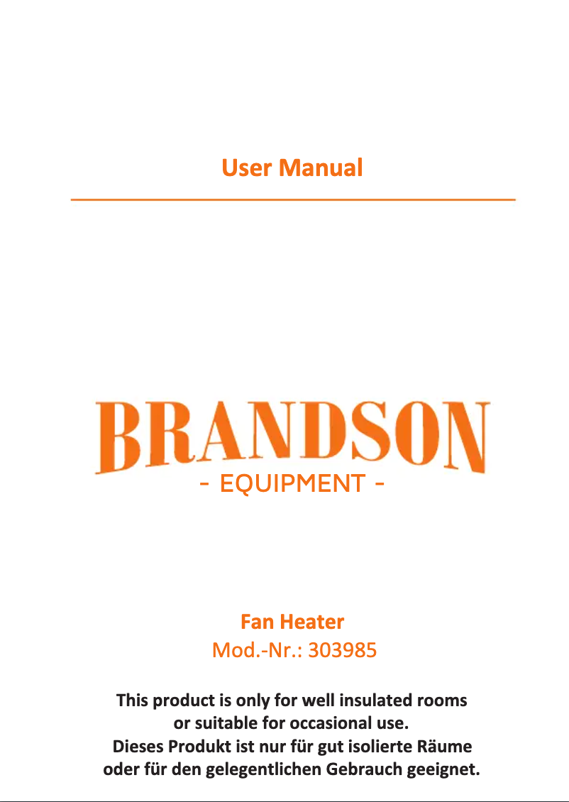 Page n°1 - Manuel utilisateur Brandson 303985
