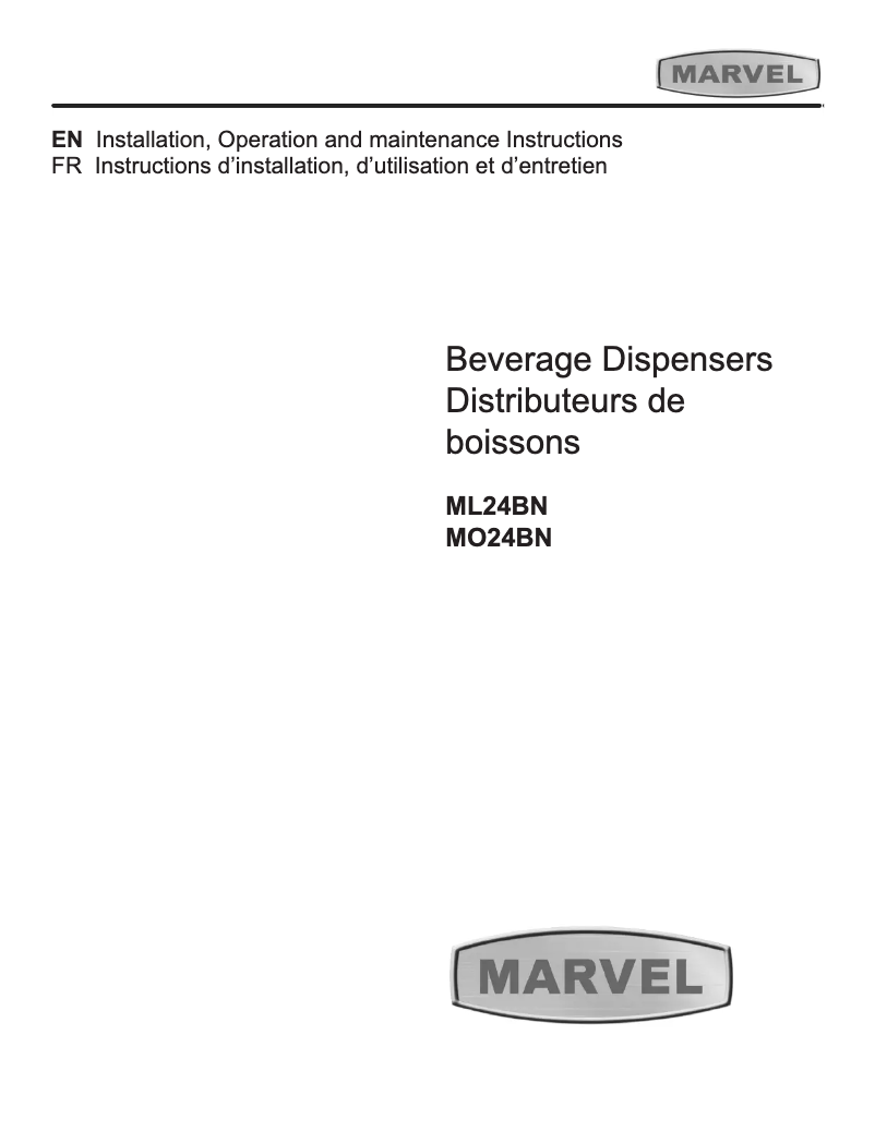 Page n°1 - Instructions / montage Marvel ML24BNS2RS