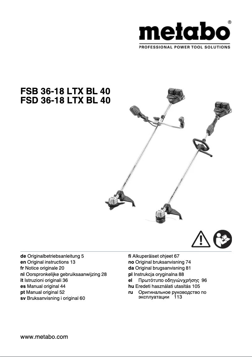 Image de la première page du manuel de l'appareil FSD 36-18 LTX BL 40