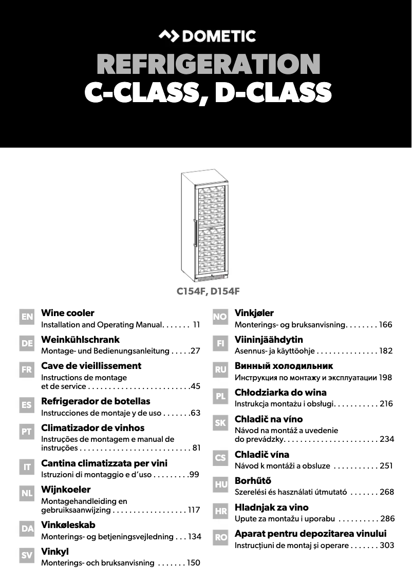 Página 1 del manual Manual de usuario Dometic C154F