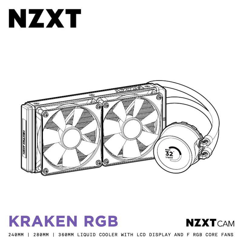 Page 1 de la notice Manuel utilisateur NZXT Kraken 360 RGB