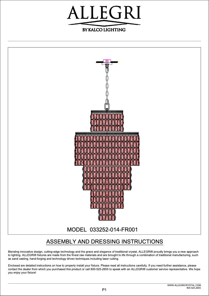 Página 1 del manual Manual de usuario Allegri Kasturi 033252-014-FR001