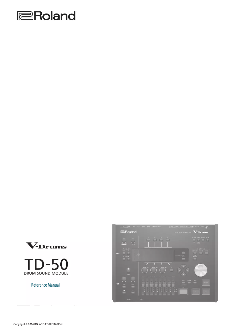 Page n°1 - Manuel utilisateur Roland TD-50DP