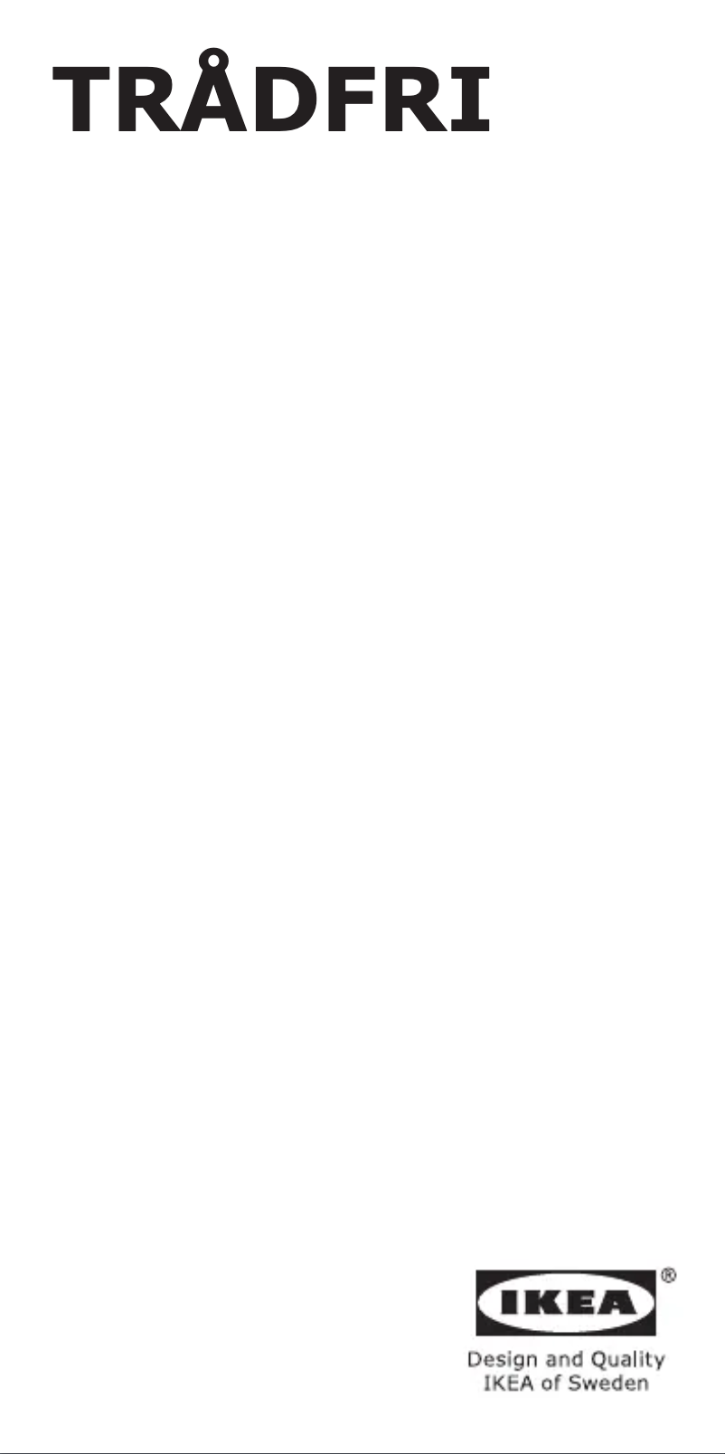 Page 1 de la notice Manuel utilisateur Ikea TRÅDFRI 404.392.54